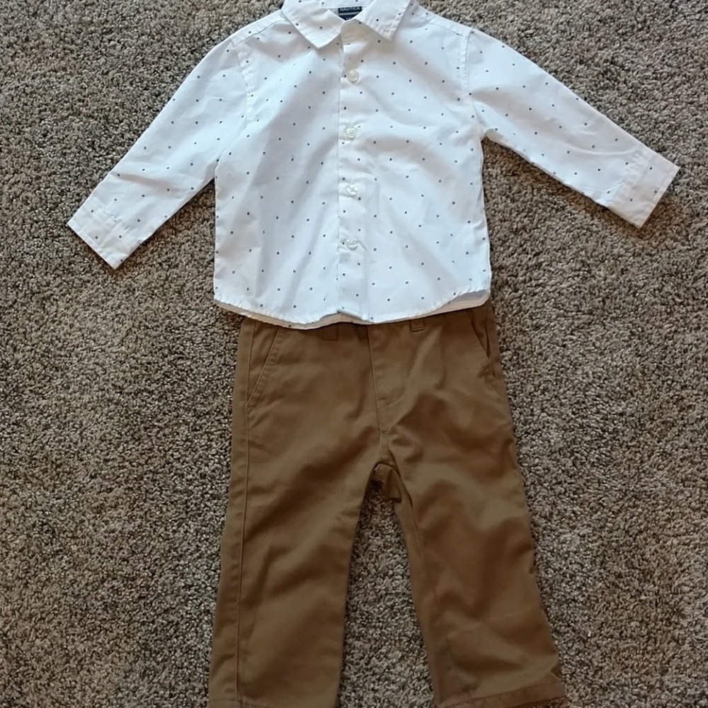 Really cute 12 mo. Nautica dress shirt and pants